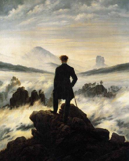 Caspar David Friedrich The Wanderer above the Mists Sweden oil painting art